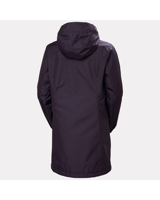 Helly Hansen Blue Aden Long Insulated Rain Coat
