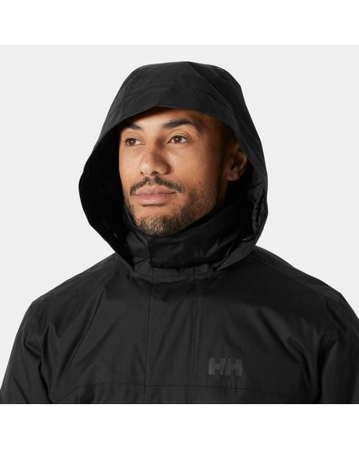 Helly Hansen Black Vancouver Insulated Rain Jacket for men