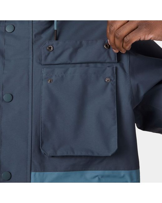 Helly Hansen Blue Escape Utility Rain Jacket for men