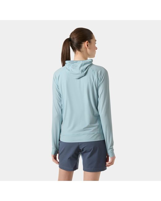 Helly Hansen Blue Shine Solen Half-Zip Sun Hoodie