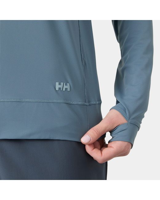 Helly Hansen Blue Shine Solen Half-Zip Sun Hoodie