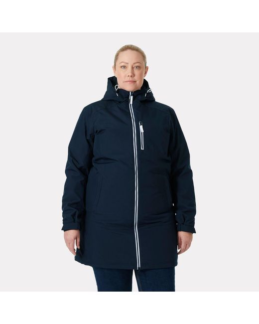 Helly Hansen Blue Long Belfast Insulated Winter Jacket