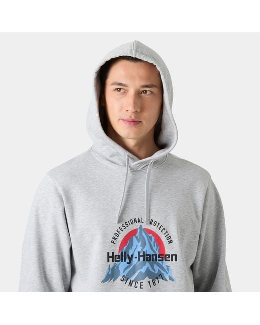 Helly Hansen Gray Core Graphic Hoodie for men