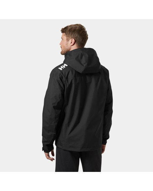 Helly Hansen Black Crew Hooded Midlayer Jacket 2.0 for men