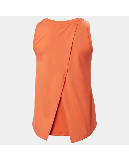 Helly Hansen Orange Damen Tech Geteiltes Tanktop 2.0