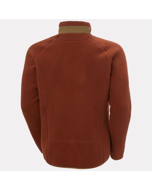 Helly Hansen Brown Panorama Pile Fleece Block Jacket for men