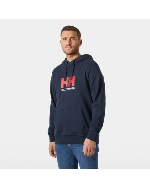 Helly Hansen Blue Hh Logo Hoodie for men