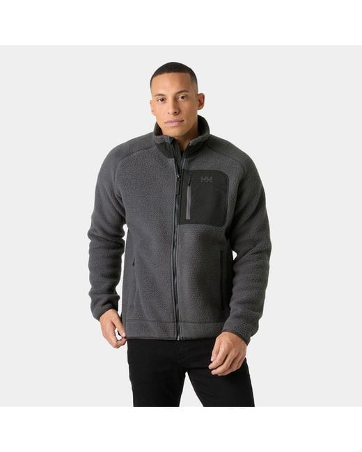 Helly Hansen Gray Panorama Pile Fleece Block Jacket for men