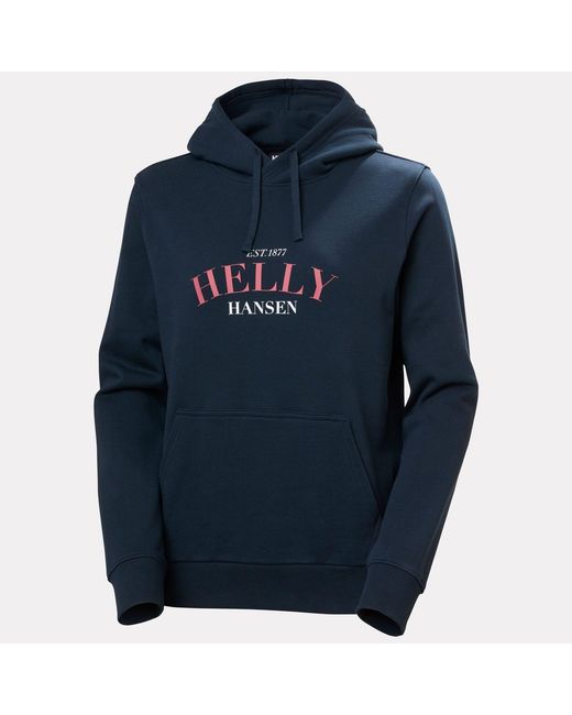 Core Graphic Felpa Con Cappuccio di Helly Hansen in Blue