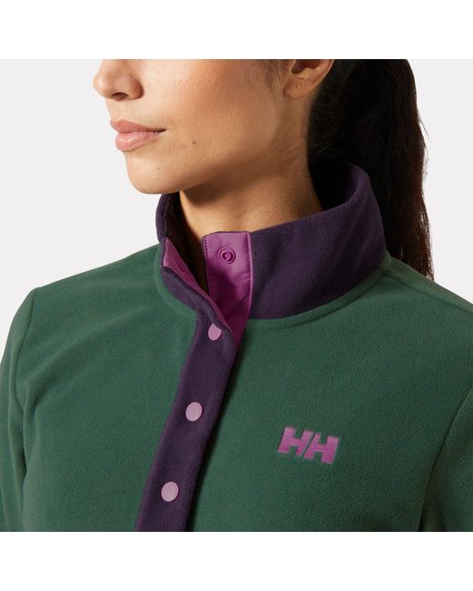 Helly Hansen Green Daybreaker Snap Fleece Pullover