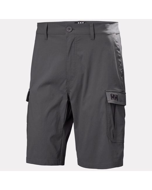 Helly Hansen Gray Hh Quick Dry Cargo Shorts 11" for men