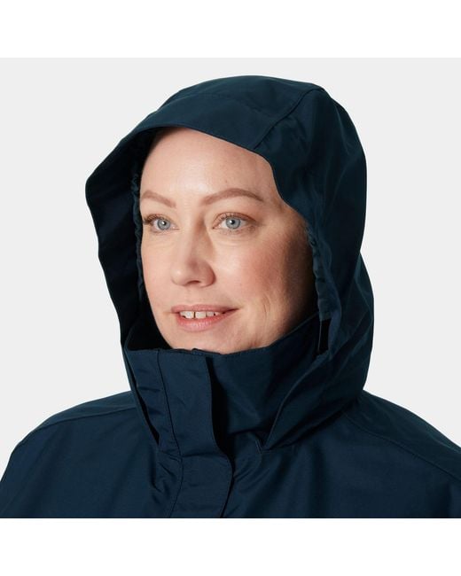 Helly Hansen Blue Aden Long Rain Coat