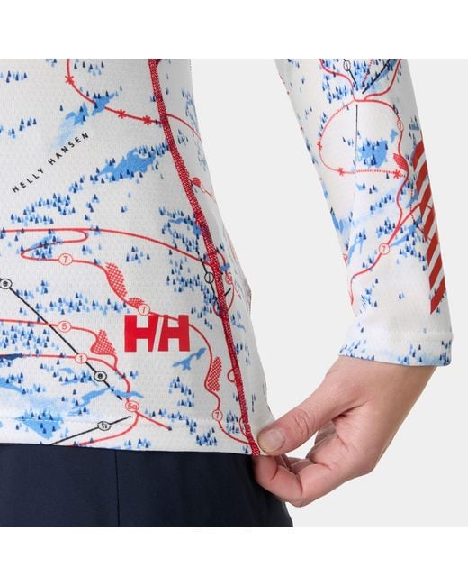 Lifa Active Crew Base Layer Mujer Helly Hansen de color Blue