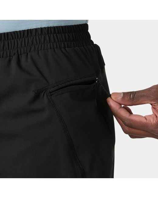 Helly Hansen Black Trail Shorts 6" for men
