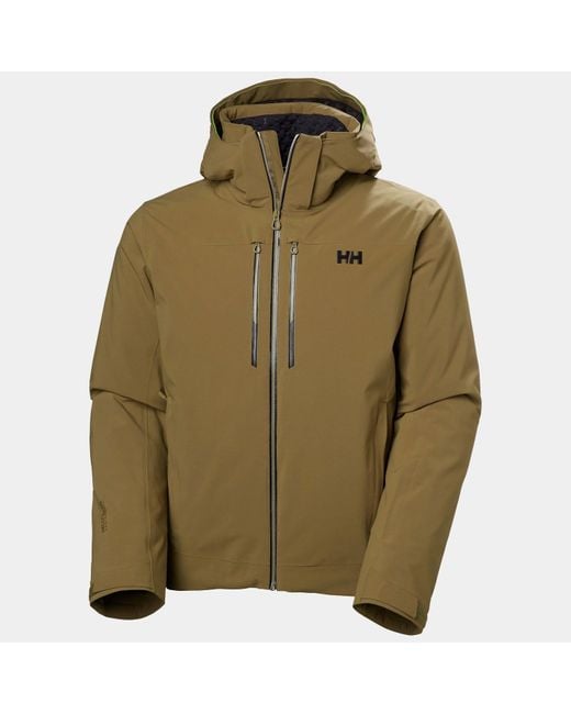 Helly Hansen Green Alpha Lifaloft Lightweight Ski Jacket for men