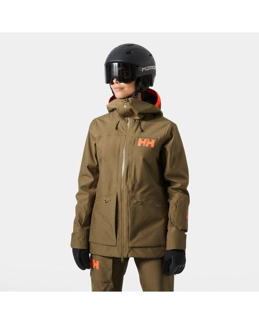 Helly Hansen Green Powderqueen 3.0 Durable Ski Jacket
