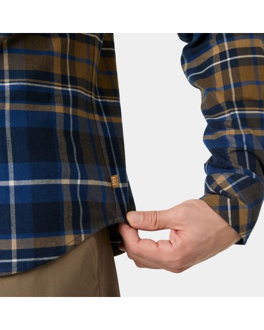 Helly Hansen Blue 'Classic Check Long Sleaves Flannel Shirt for men