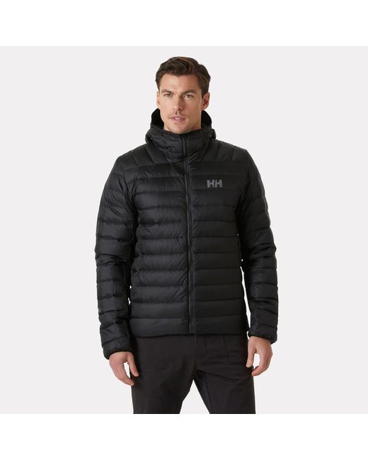 Helly Hansen Black Verglas Hooded Down Jacket 2.0 for men