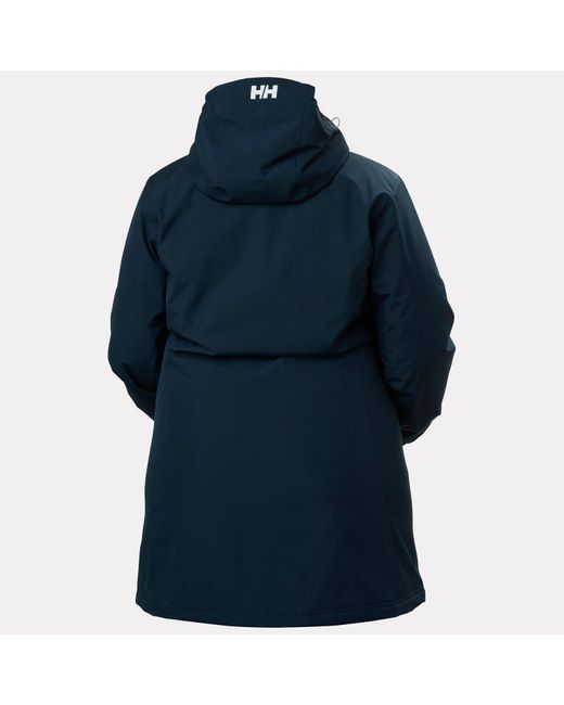 Helly Hansen Blue Long Belfast Insulated Winter Jacket
