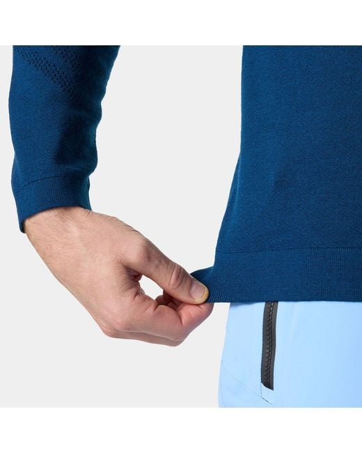 Helly Hansen Blue Lifa Merino Knitevo Crew for men