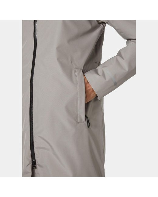 Helly Hansen Gray Aspire Long Hooded Raincoat