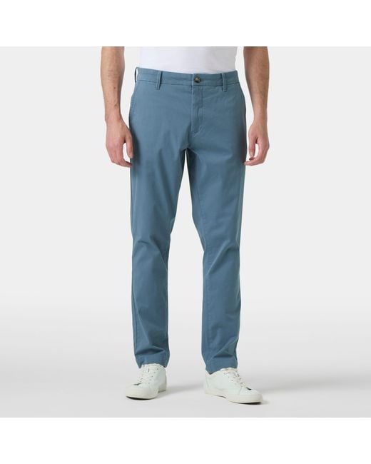 Helly Hansen Blue Bryggen Chino Trousers for men