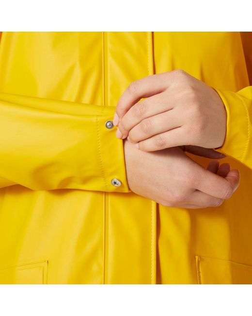Helly Hansen Yellow Moss Hooded Waterproof Windproof Raincoat