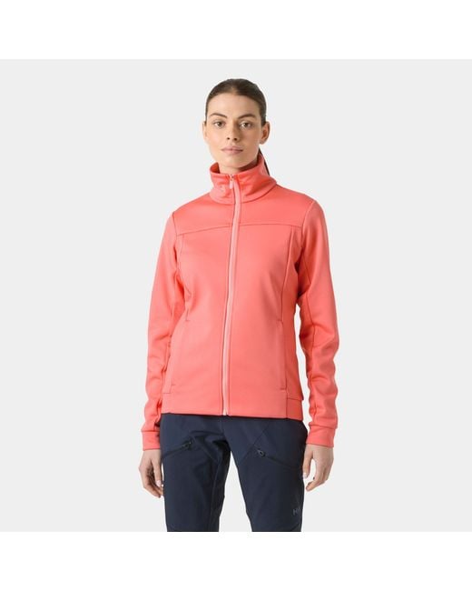 Helly Hansen Red Crew Smooth Slickface Fleece Jacket