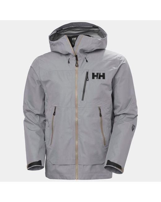 Helly Hansen Gray Odin Mountain Infinity Pro Shell Jacket for men