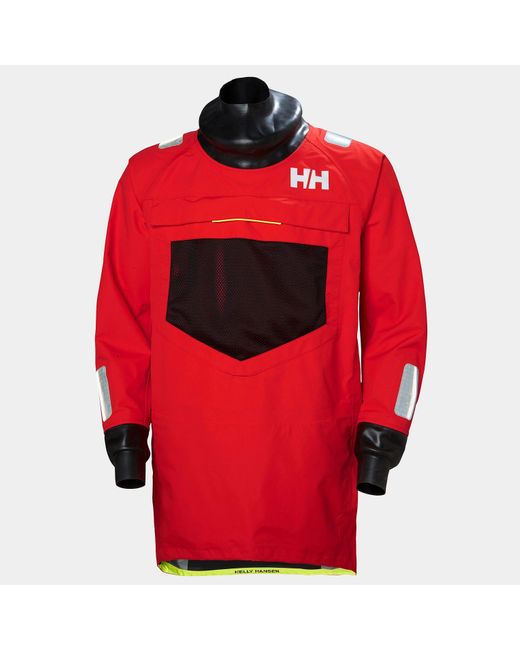 Helly Hansen Red Aegir Ocean Breathable Sailing Smock for men