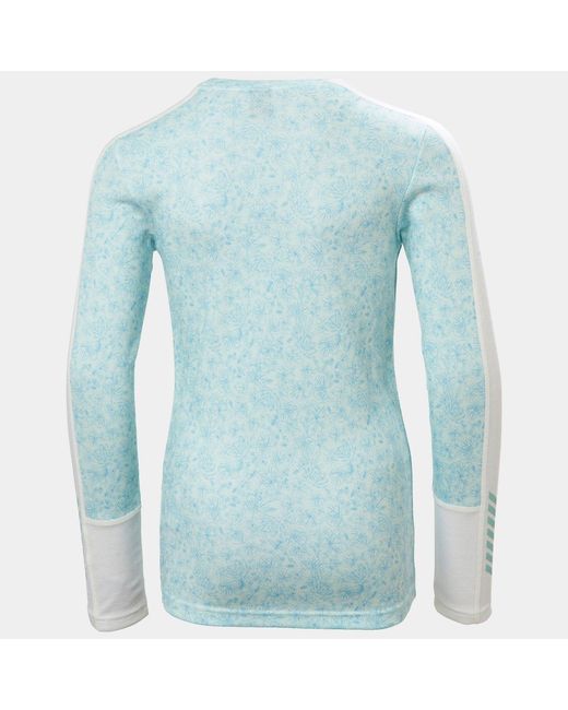 Helly Hansen Blue Junior's Hh Graphic Lifa Merino Midweight Base Layer Set