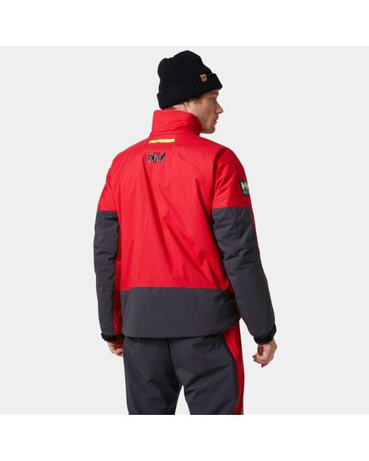 Helly Hansen Red Aegir H2Flow Midlayer Sailing Jacket