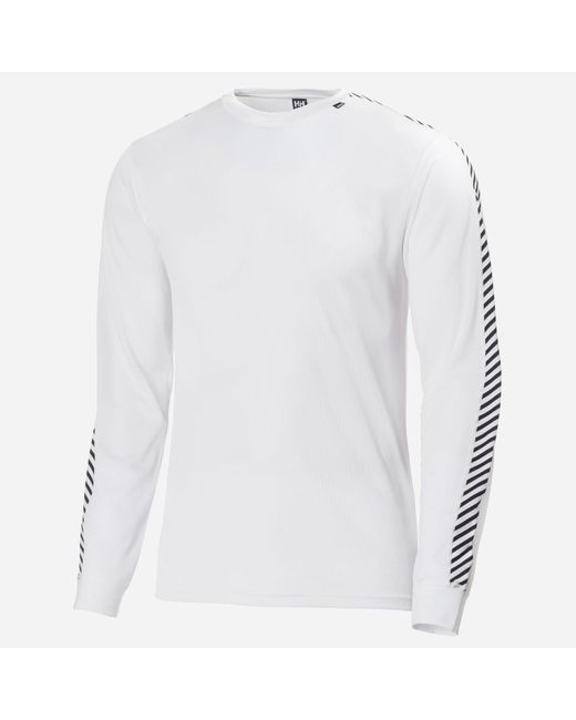 Helly Hansen White Hh Lifa Stripe Crew Ski Base Layer for men
