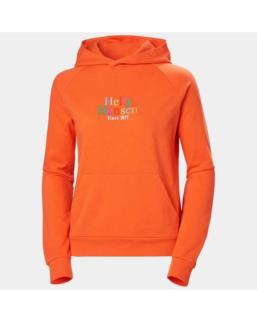 's core graphic hoodie Helly Hansen de color Orange