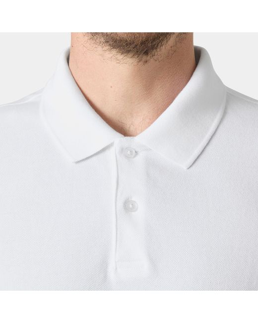 Helly Hansen White Crew Polo Pique for men