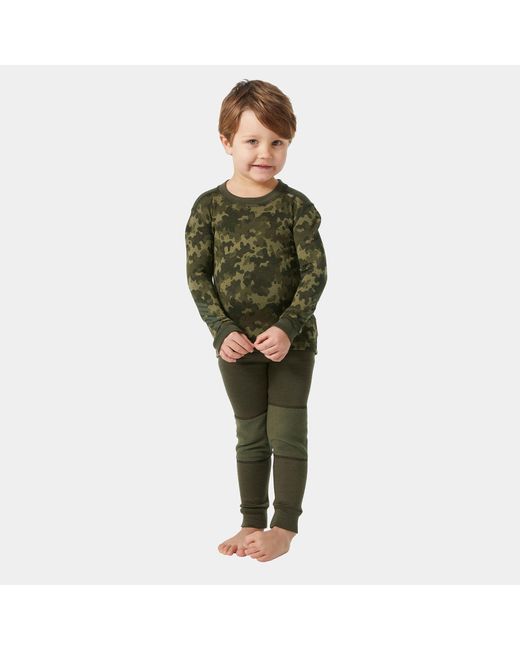 Graphic Lifa Merino Wool Base Layer Set Niño Helly Hansen de color Green