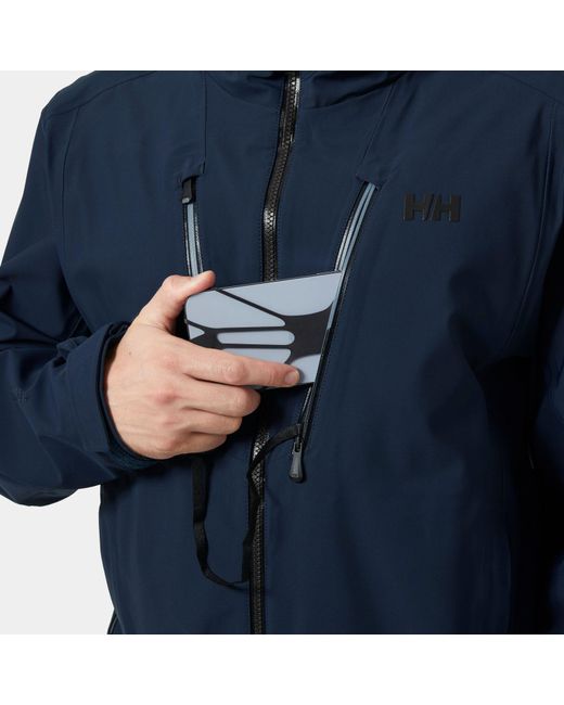 Helly Hansen Blue Alpha Long Ski Shell for men