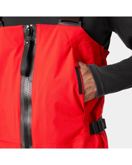 Helly Hansen Red Aegir Ocean Bib 2.0 for men