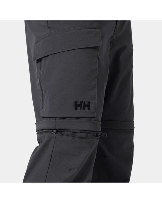 Helly Hansen Black Elv Light Zip-Off Tur Trousers for men