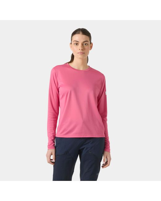 Helly Hansen Red Tech Crew Long Sleeve 2.0