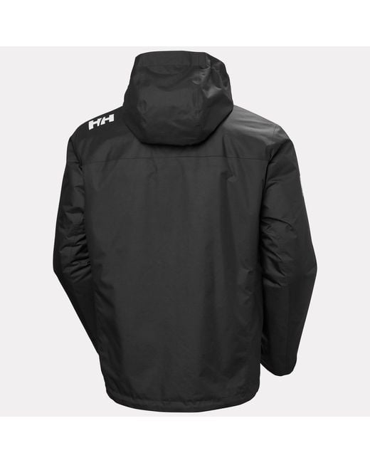 Helly Hansen Black Crew Hooded Pile Jacket for men