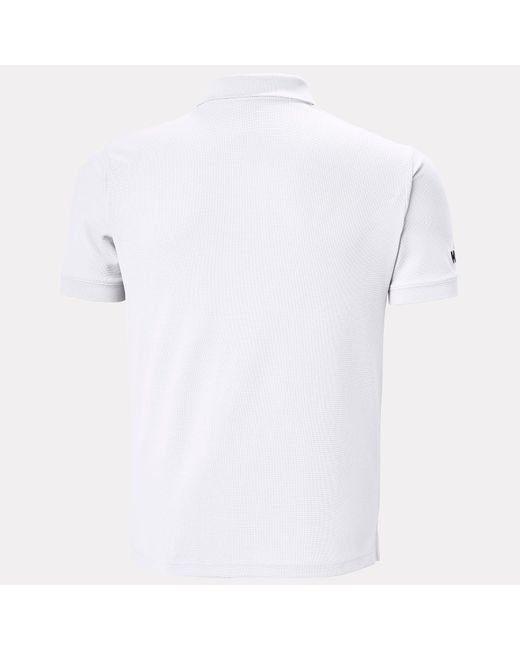Helly Hansen White Riftline Quick-Dry Tactel Polo Shirt for men