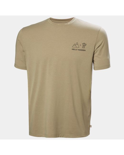 Helly Hansen Green Skog Recycled Graphic T-Shirt for men