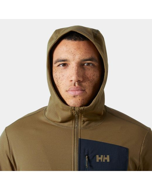 Helly Hansen Green Versalite Hooded Fleece Jacket for men