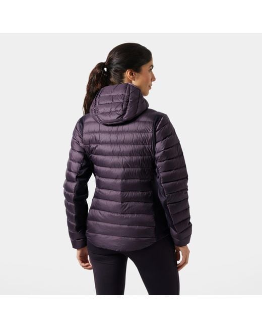 Helly Hansen Purple Verglas Down Hybrid Hooded Jacket 2.0