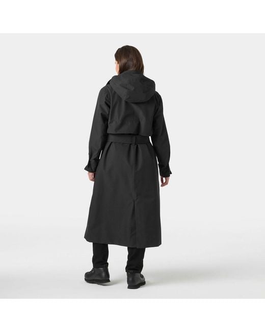 Helly Hansen Black Avenue Insulated Long Trench Coat