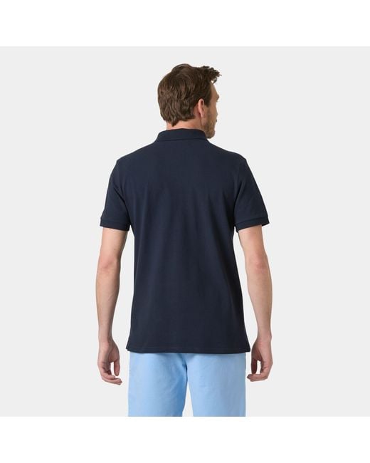 Helly Hansen Blue Crew Polo Pique for men