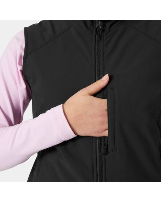 Helly Hansen Black Paramount Athletic Cut Softshell Vest