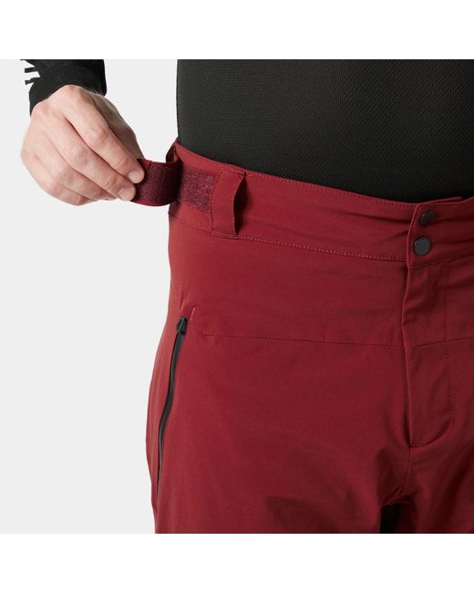 Helly Hansen Red Alpha Lifaloft Lightweight Mountain Ski Pants for men