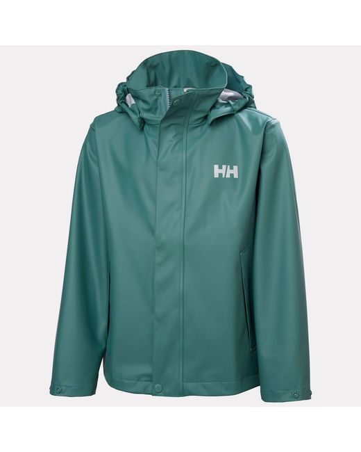 Helly Hansen Green Junior's Moss Classic Helox Rain Jacket